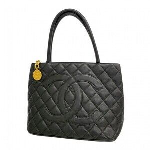 CHANEL Black Caviar Leather Reissue Tote Bag